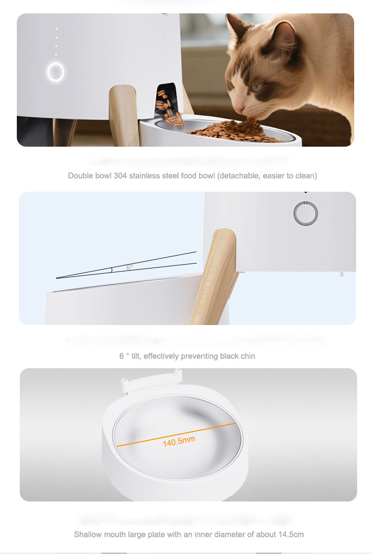 5L PET Intelligence Feeder APP Control the Remote Feeder One Machine Double Bowl Automatic Feeder for Cats and Dogs