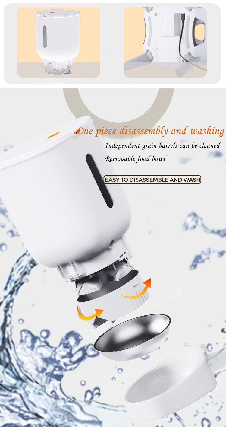 5L PET Intelligence Feeder APP Control the Remote Feeder One Machine Double Bowl Automatic Feeder for Cats and Dogs