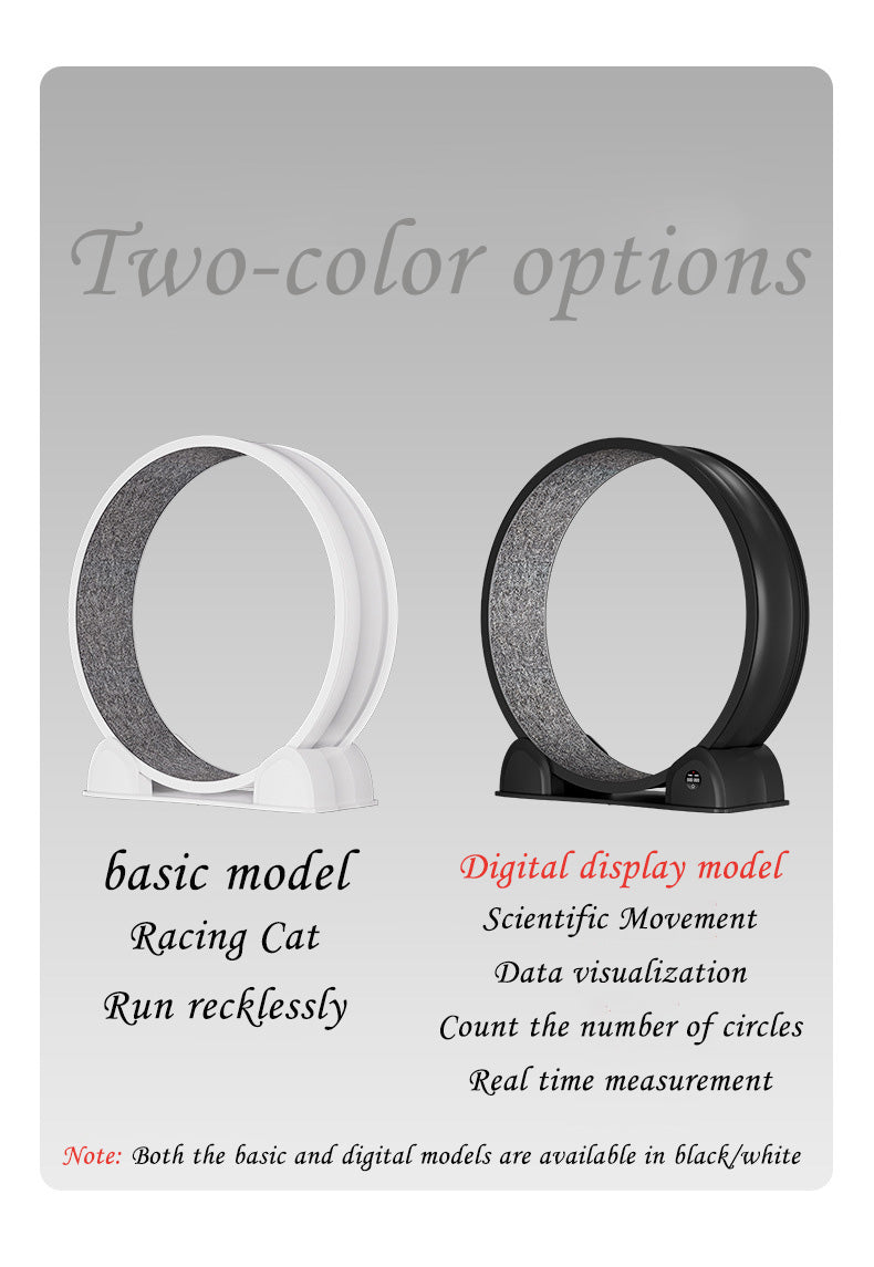 Smart Display ABS Cat Treadmill Cat Roller Silent Running Wheel Fitness Exercise Cat Climbing Frame Pet Toy