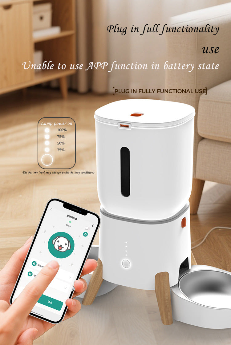 5L PET Intelligence Feeder APP Control the Remote Feeder One Machine Double Bowl Automatic Feeder for Cats and Dogs