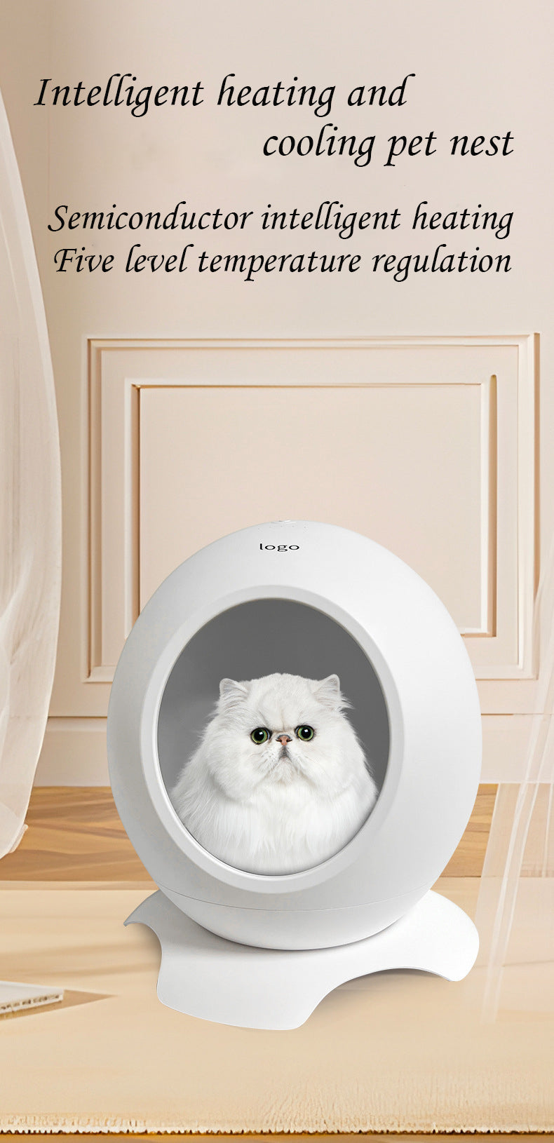 Intelligent Heating and Cooling Cat Bed All-Season Cat Bed Constant Temperature Cat Bed Pet Bed Cat Bed Dog Bed Silent Constant Temperature Heating