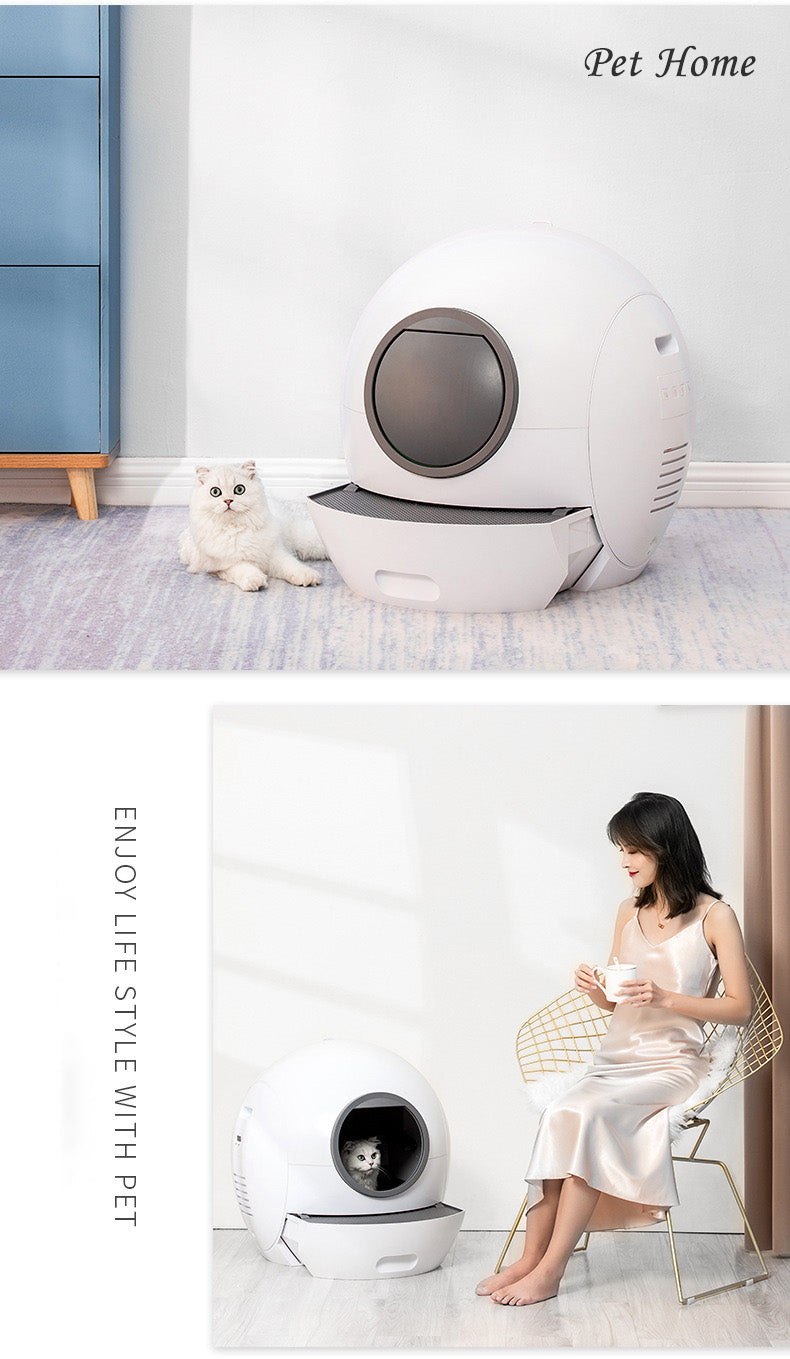 New Smart Cat Litter Box WIFI Automatic Poop Scooping UV Sterilization Fully Automatic Cat Toilet Pet Cat Supplies