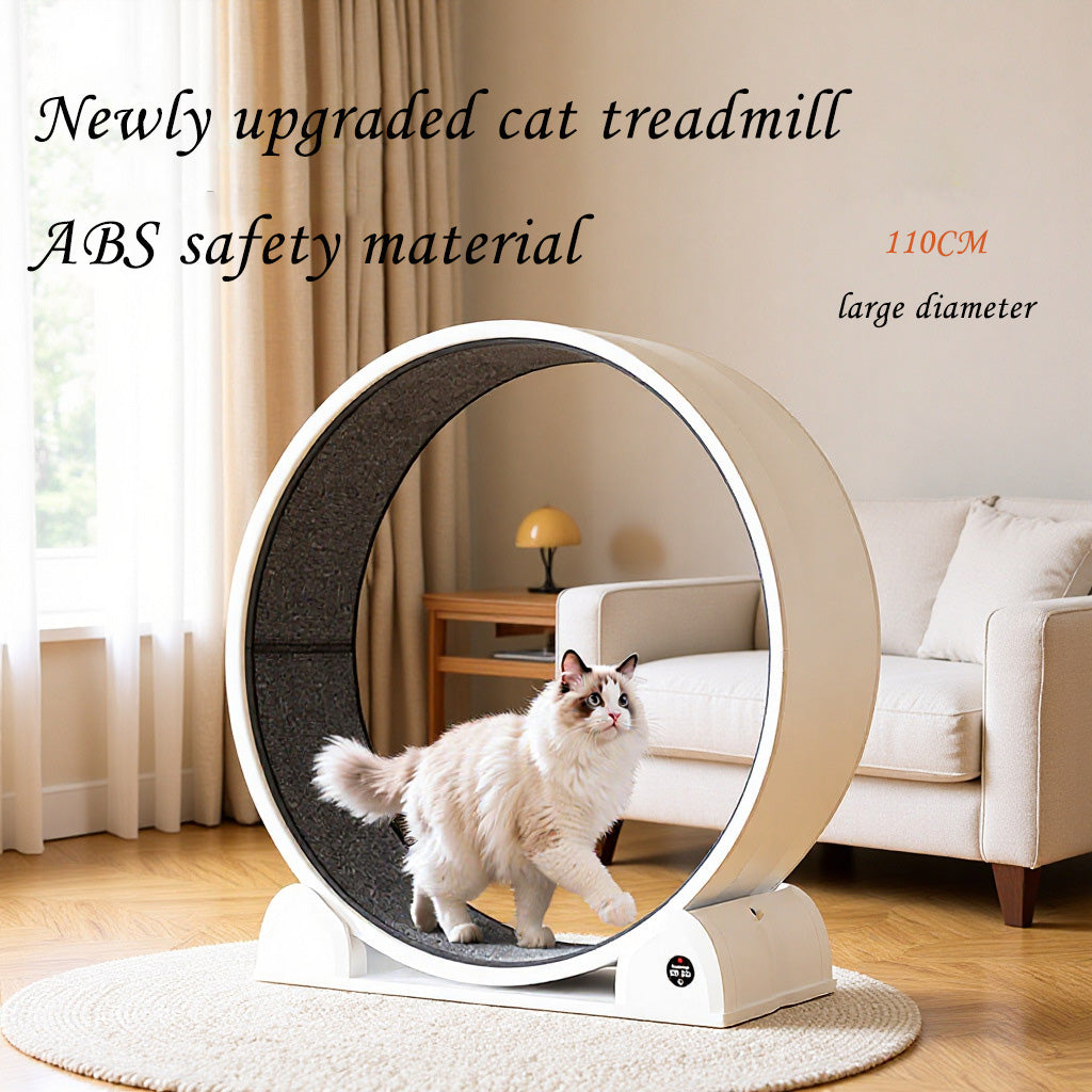 Smart Display ABS Cat Treadmill Cat Roller Silent Running Wheel Fitness Exercise Cat Climbing Frame Pet Toy