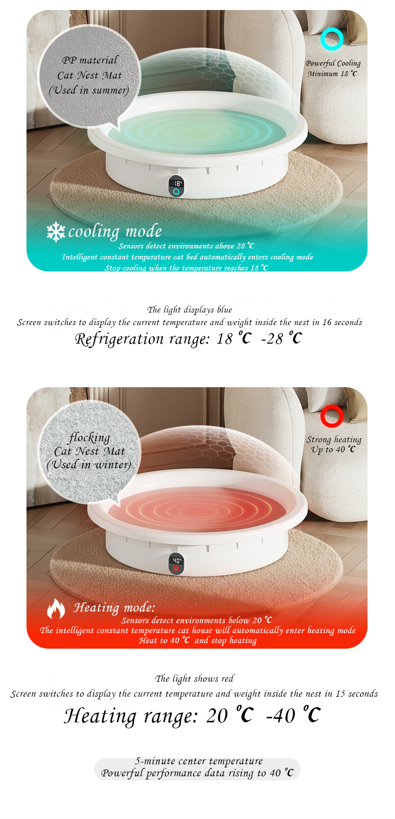 Pet Home Smart Cat Nest Smart Dog Nest Cat Dog Nest Winter Summer Smart Nest