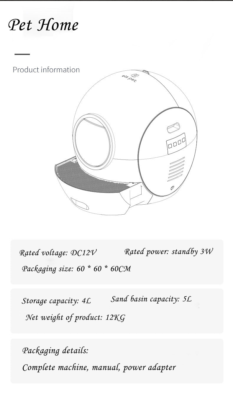 New Smart Cat Litter Box WIFI Automatic Poop Scooping UV Sterilization Fully Automatic Cat Toilet Pet Cat Supplies