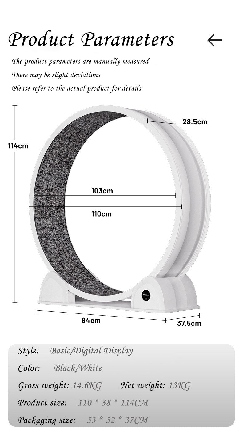 Smart Display ABS Cat Treadmill Cat Roller Silent Running Wheel Fitness Exercise Cat Climbing Frame Pet Toy