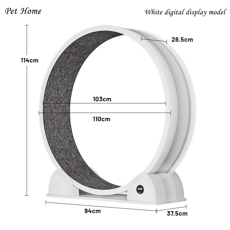 Smart Display ABS Cat Treadmill Cat Roller Silent Running Wheel Fitness Exercise Cat Climbing Frame Pet Toy