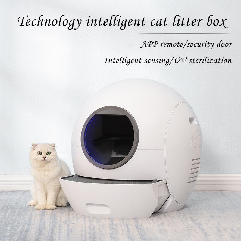 New Smart Cat Litter Box WIFI Automatic Poop Scooping UV Sterilization Fully Automatic Cat Toilet Pet Cat Supplies