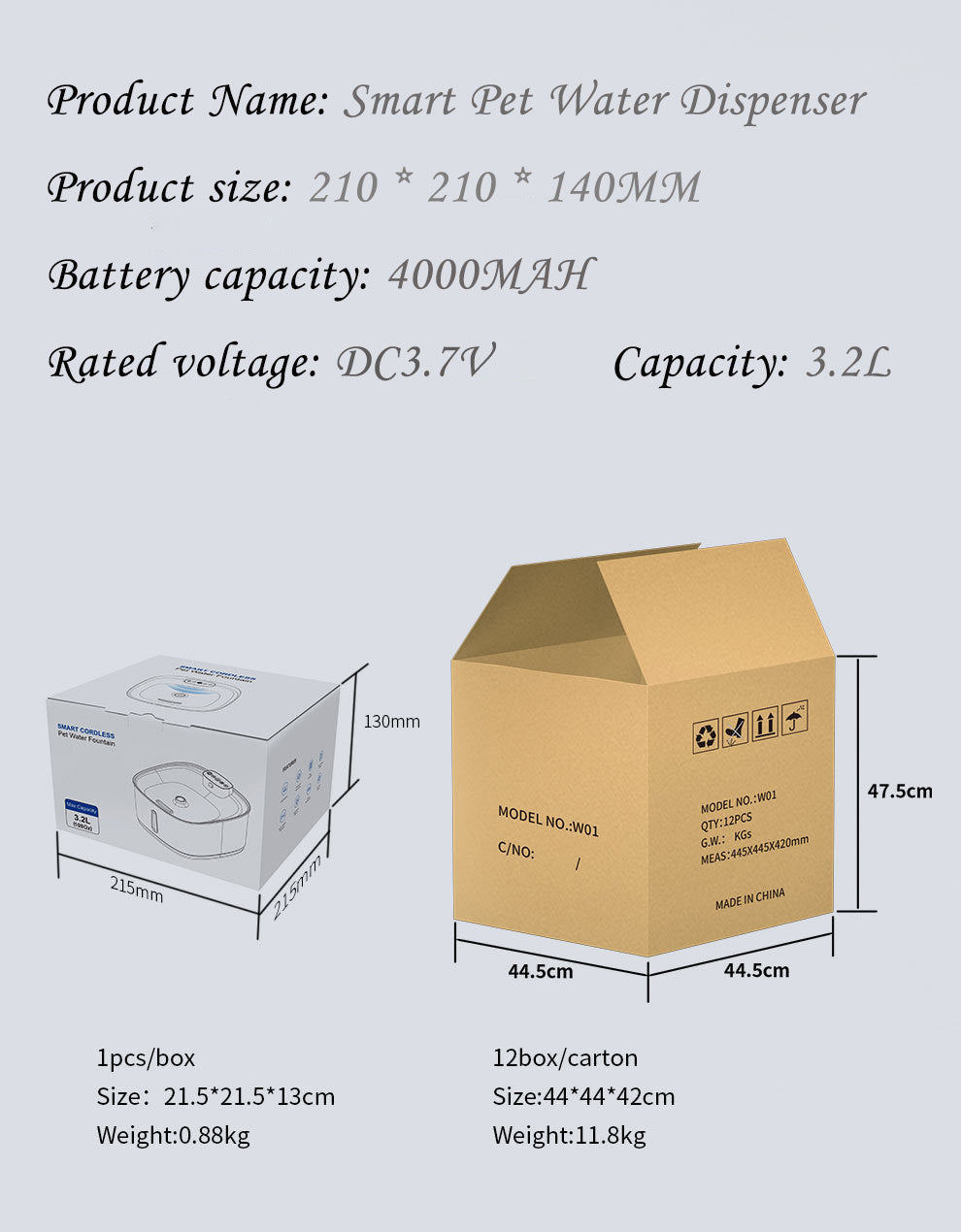 Smart Pet Water Dispenser Wireless Stainless Steel Cat Dog Silent Filtered Live Water Automatic Drinking Fountain Cat Water Dispenser