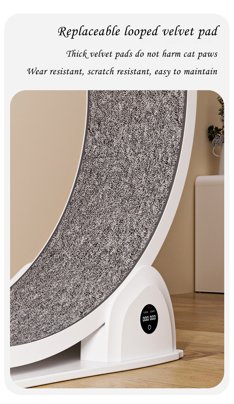 Smart Display ABS Cat Treadmill Cat Roller Silent Running Wheel Fitness Exercise Cat Climbing Frame Pet Toy