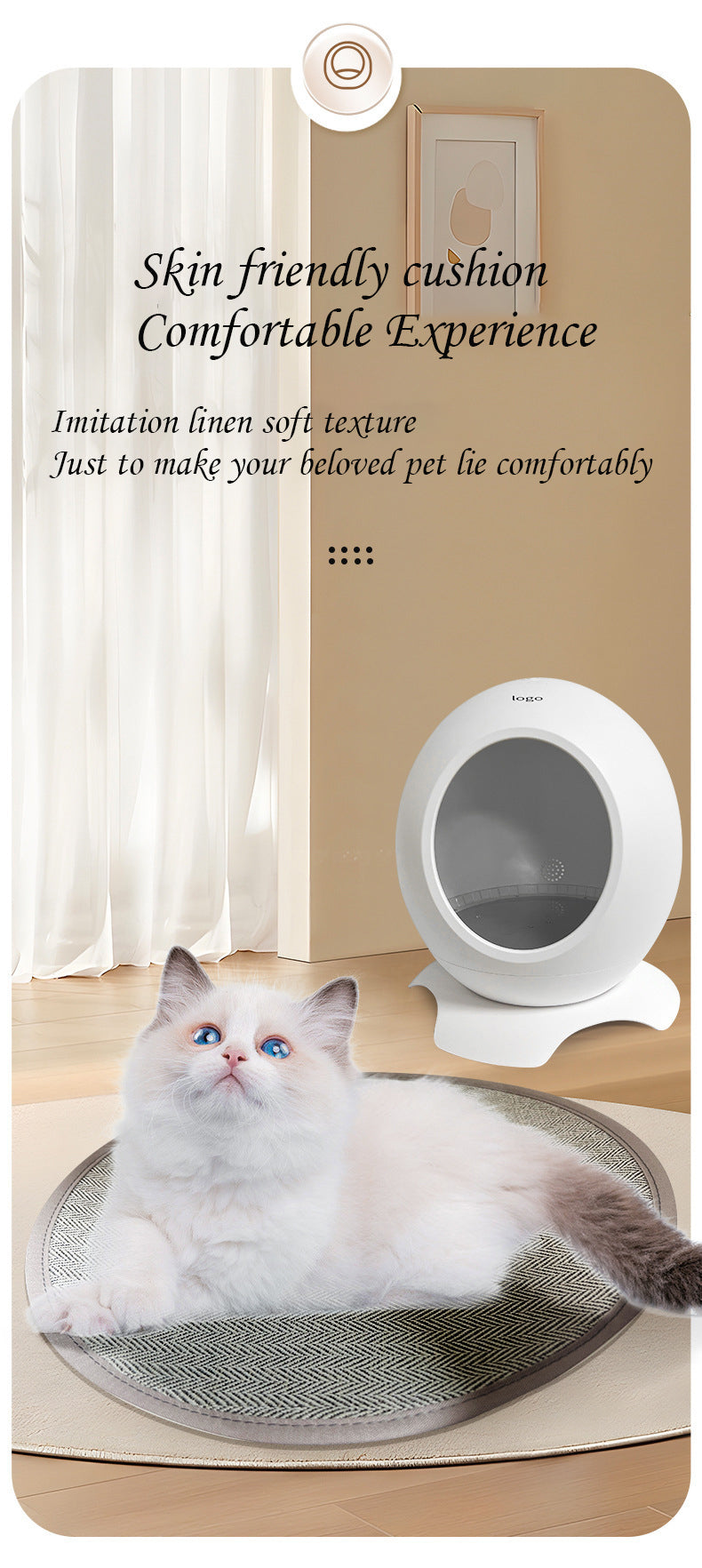 Intelligent Heating and Cooling Cat Bed All-Season Cat Bed Constant Temperature Cat Bed Pet Bed Cat Bed Dog Bed Silent Constant Temperature Heating