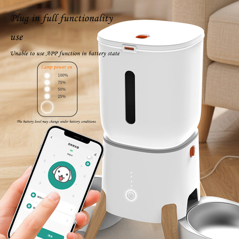 5L PET Intelligence Feeder APP Control the Remote Feeder One Machine Double Bowl Automatic Feeder for Cats and Dogs
