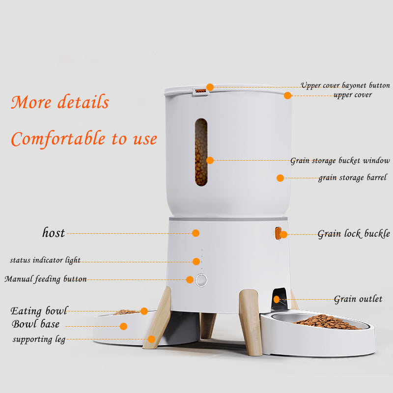 5L PET Intelligence Feeder APP Control the Remote Feeder One Machine Double Bowl Automatic Feeder for Cats and Dogs