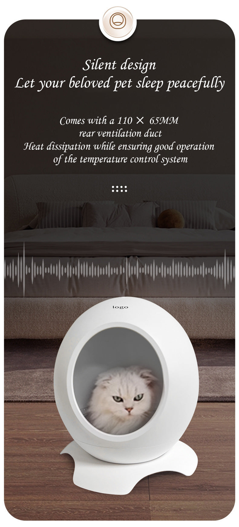 Intelligent Heating and Cooling Cat Bed All-Season Cat Bed Constant Temperature Cat Bed Pet Bed Cat Bed Dog Bed Silent Constant Temperature Heating