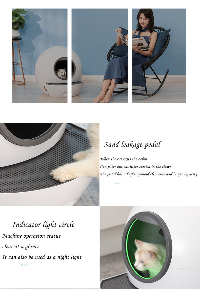 New Smart Cat Litter Box WIFI Automatic Poop Scooping UV Sterilization Fully Automatic Cat Toilet Pet Cat Supplies