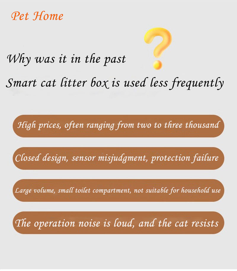 Open Smart Cat Litter Box Fully Automatic Cat Toilet Open Automatic Cleaning Poop Scooper Cat Supplies