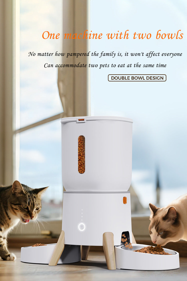 5L PET Intelligence Feeder APP Control the Remote Feeder One Machine Double Bowl Automatic Feeder for Cats and Dogs