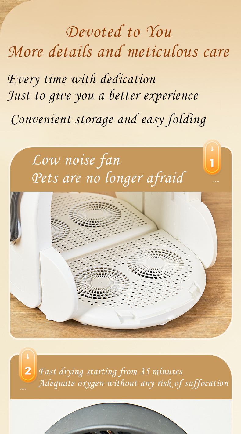 Pet Dryer Foldable Drying Box Cat Dryer Small Dog Drying Blowing Hair Household Smart Drying Box
