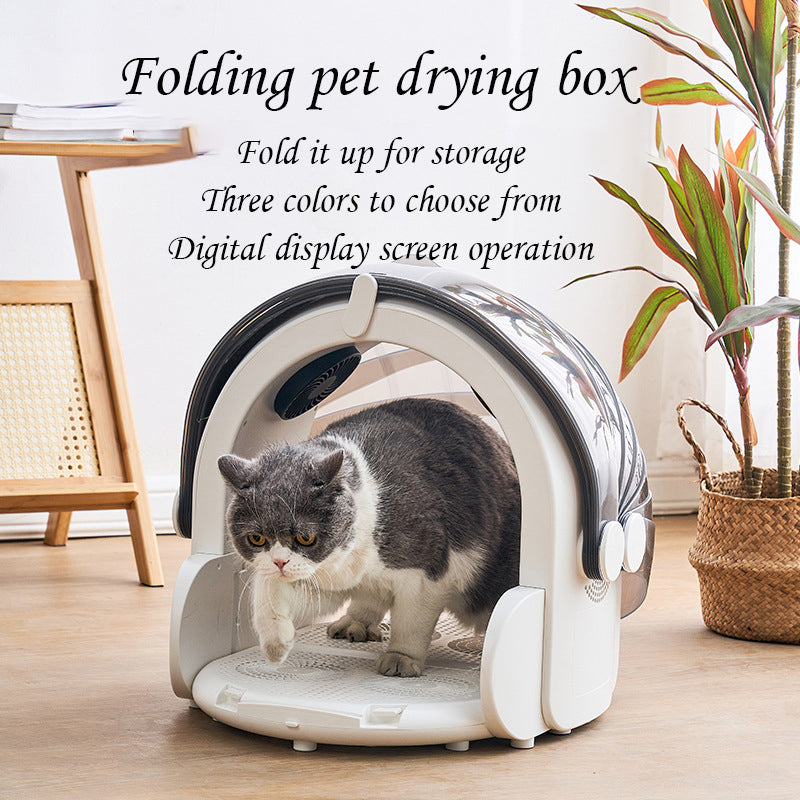Pet Dryer Foldable Drying Box Cat Dryer Small Dog Drying Blowing Hair Household Smart Drying Box