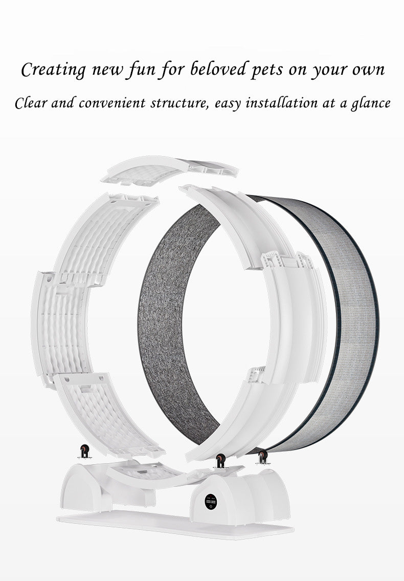 Smart Display ABS Cat Treadmill Cat Roller Silent Running Wheel Fitness Exercise Cat Climbing Frame Pet Toy