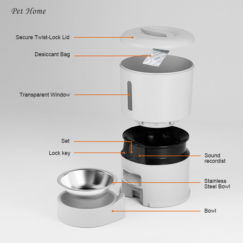 Smart Cat Feeding APP, Cat Feeding Dog WIFI Remote Operation, Smart Cat Basin