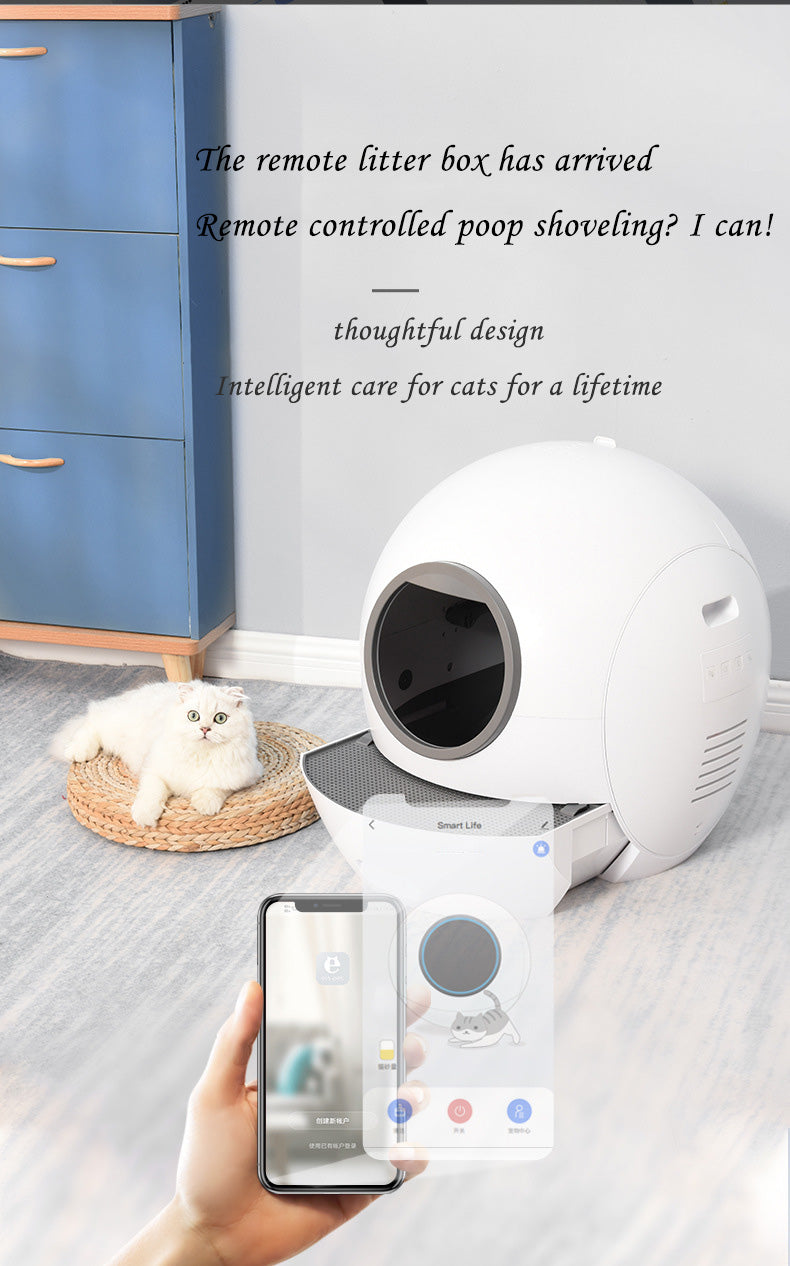 New Smart Cat Litter Box WIFI Automatic Poop Scooping UV Sterilization Fully Automatic Cat Toilet Pet Cat Supplies