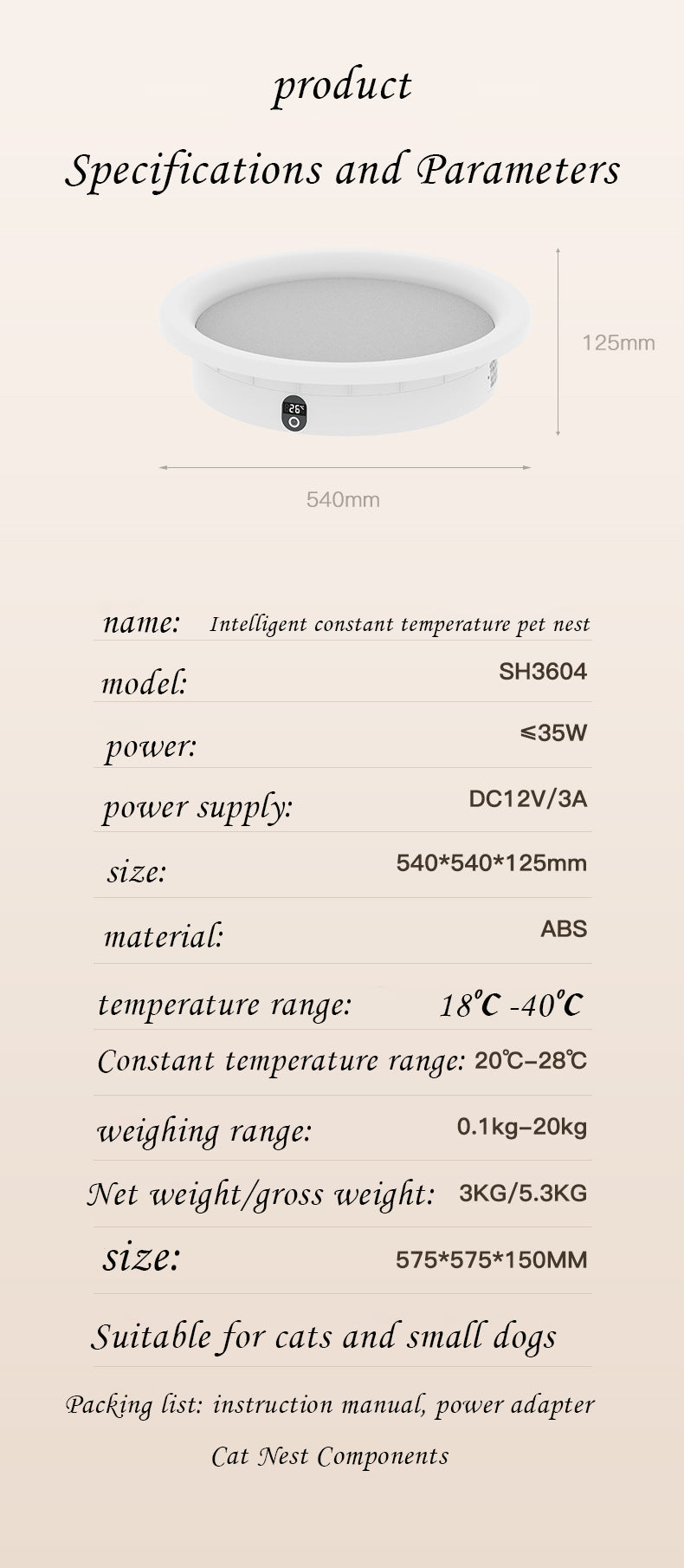 Pet Home Smart Cat Nest Smart Dog Nest Cat Dog Nest Winter Summer Smart Nest