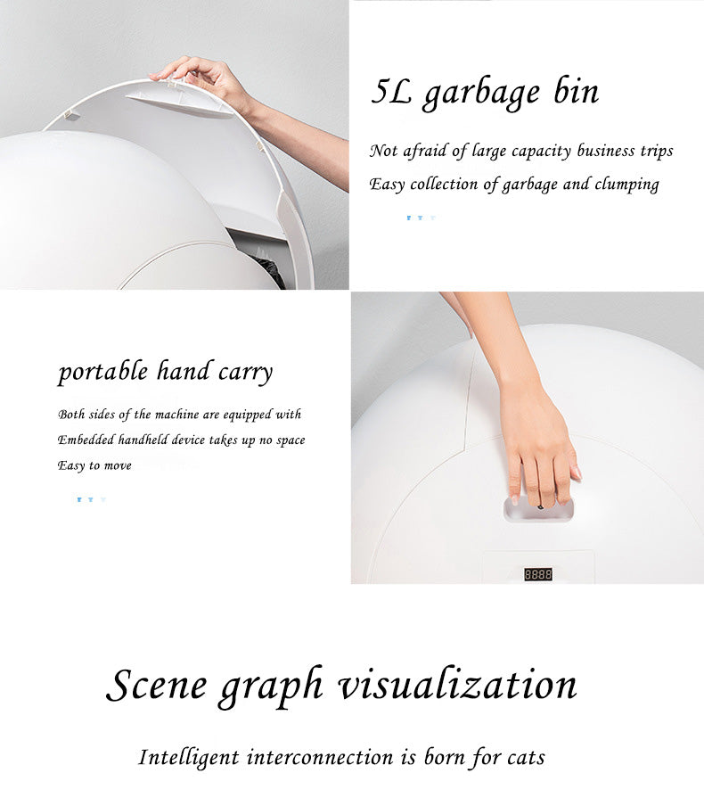 New Smart Cat Litter Box WIFI Automatic Poop Scooping UV Sterilization Fully Automatic Cat Toilet Pet Cat Supplies