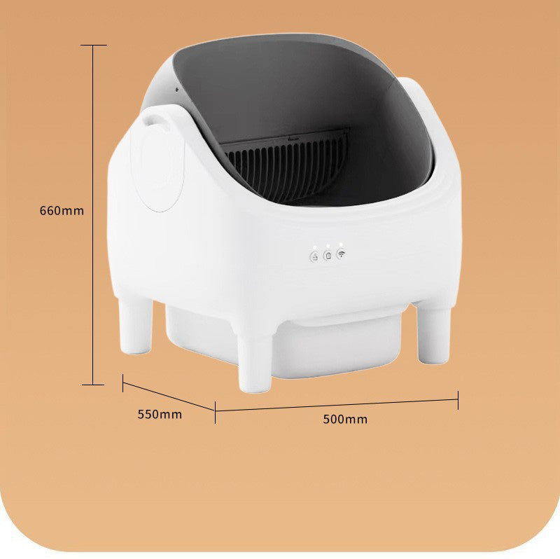 Open Smart Cat Litter Box Fully Automatic Cat Toilet Open Automatic Cleaning Poop Scooper Cat Supplies